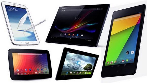 Image of various tablet devices